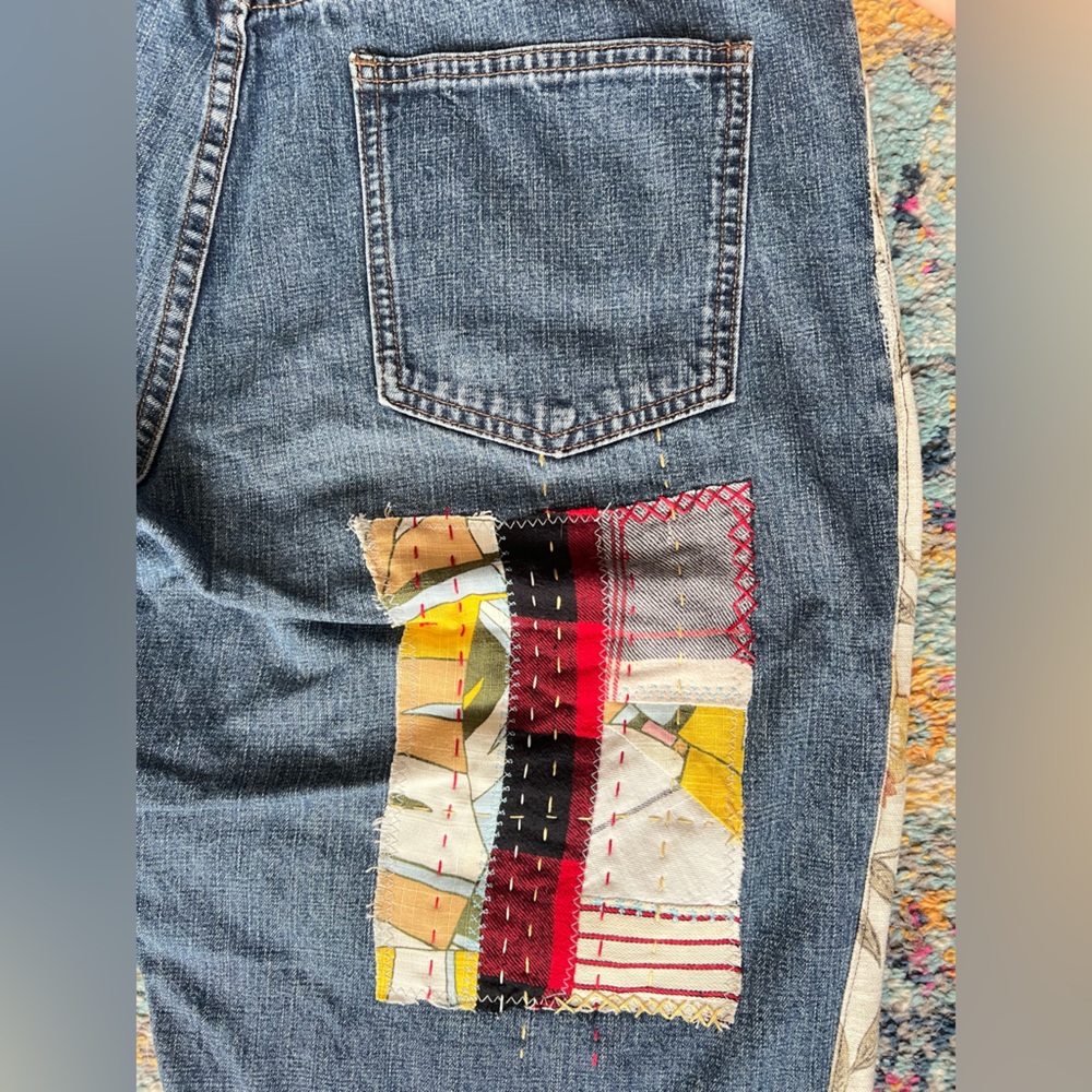 Floral Upcycled Patchwork Denim - image 5